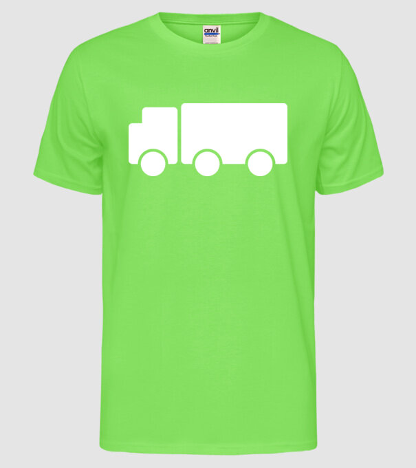 Camion 2. model verde neon pe tricou