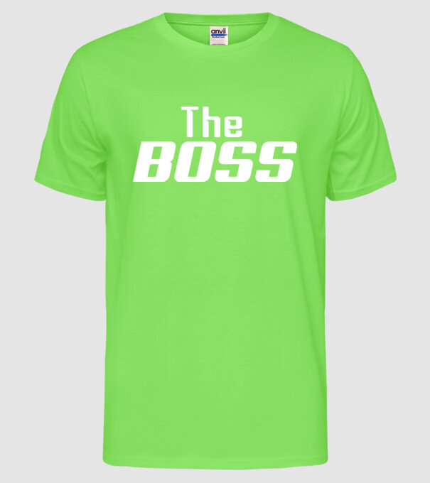 The Boss model verde neon pe tricou