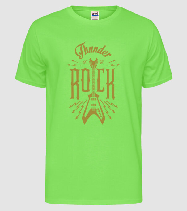 Thunder Rock model verde neon pe tricou