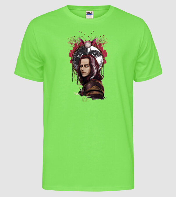 Valar Morghulis model verde neon pe tricou
