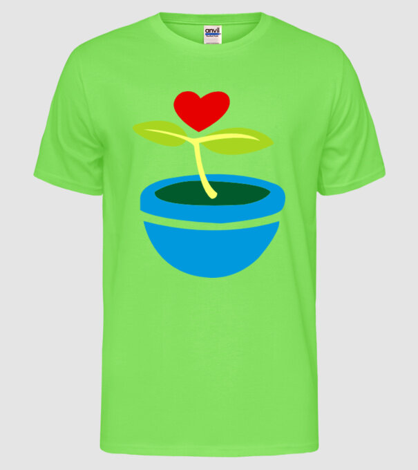 Floricică model verde neon pe tricou