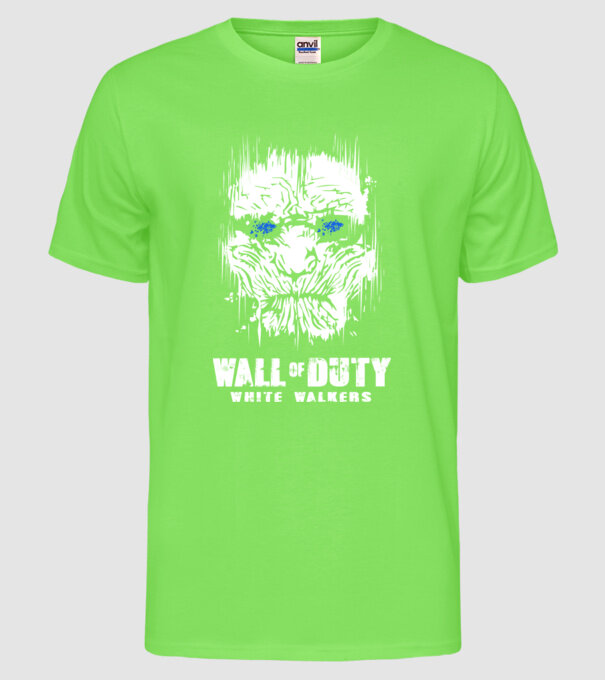 Wall Of Duty model verde neon pe tricou