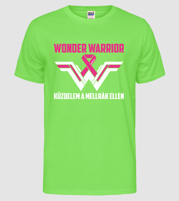 WONDER WARRIOR model verde neon pe tricou