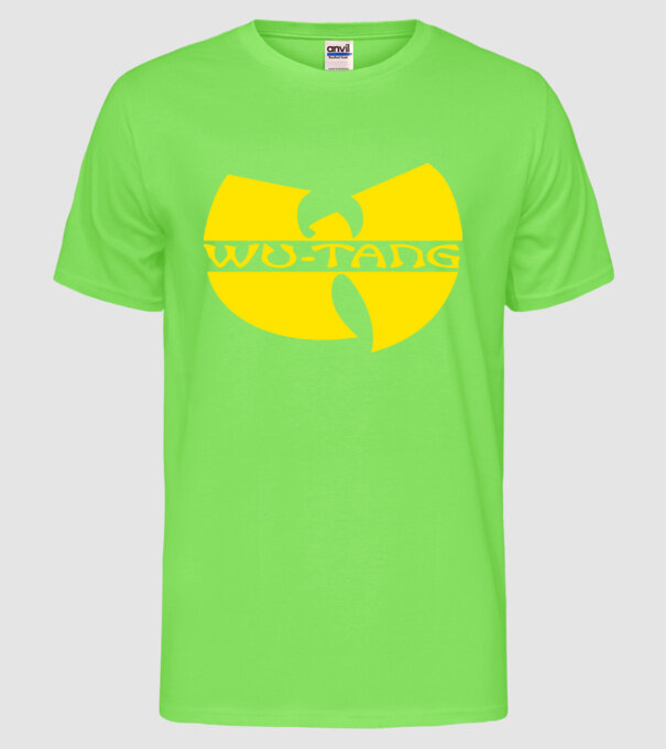 wu tang logo model verde neon pe tricou