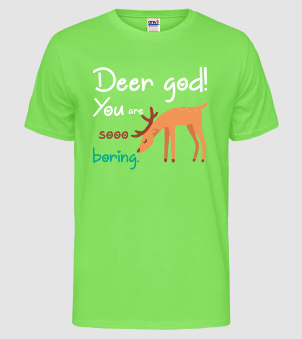 You = boring model verde neon pe tricou