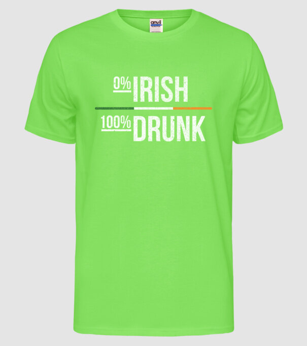 Zero irish model verde neon pe tricou