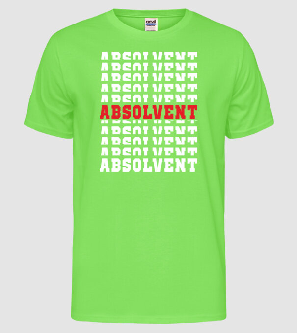 absolvent 2022 model verde neon pe tricou
