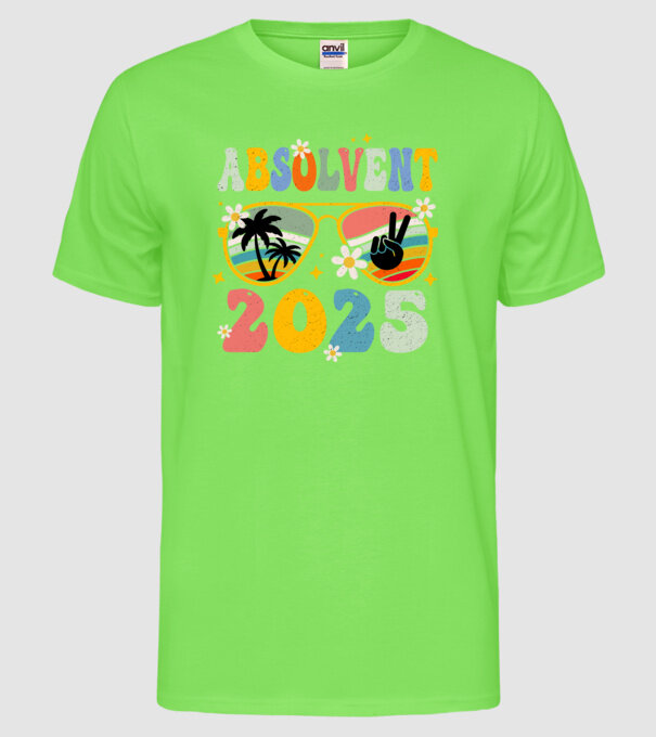 Absolvent 2025 model verde neon pe tricou