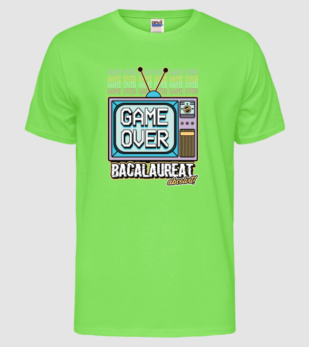 Absolvire retro bacalaureat model verde neon pe tricou