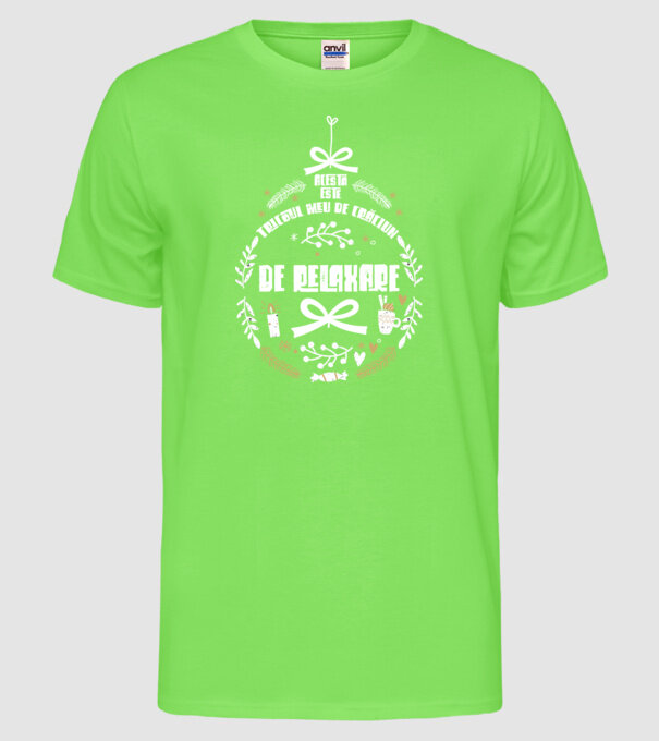 acesta este tricoul meu de Crăciun_ de relaxare model verde neon pe tricou