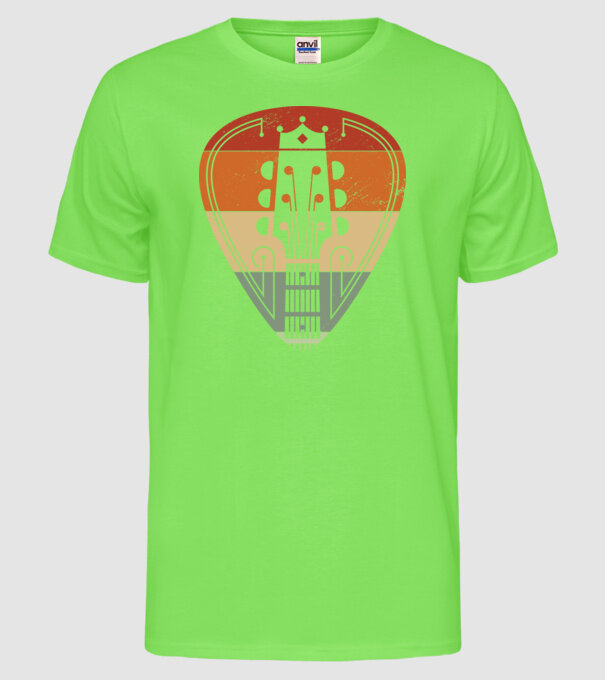 acoustic guitarist model verde neon pe tricou