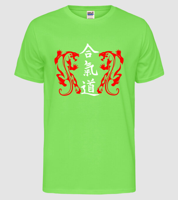 Aikido 2 model verde neon pe tricou