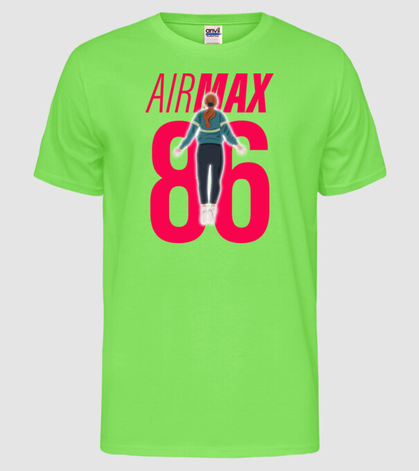 air max 86 stranger things model verde neon pe tricou