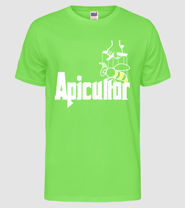 apicultor model verde neon pe tricou