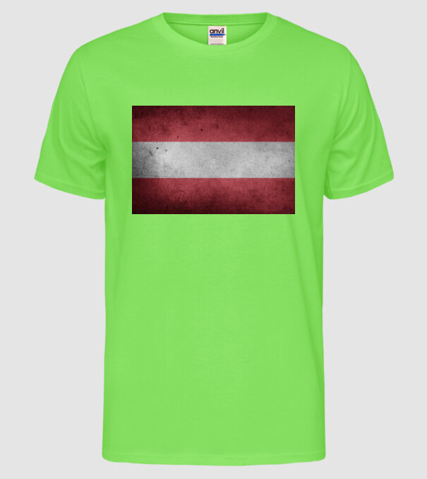 AUSTRIA model verde neon pe tricou