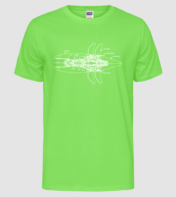 Avioane model verde neon pe tricou