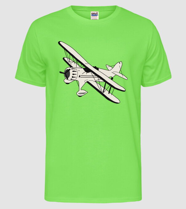 Avioane model verde neon pe tricou