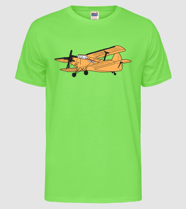 Avioane model verde neon pe tricou