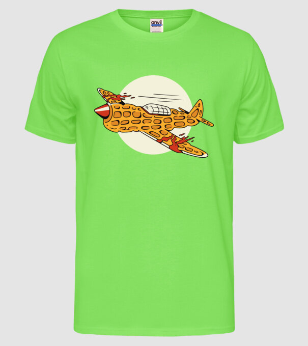 Avioane model verde neon pe tricou