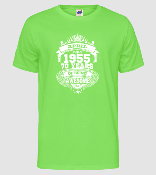 Awesome being of April 1955 model verde neon pe tricou