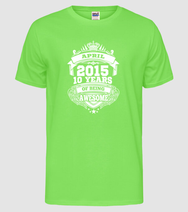 Awesome being of april 2015 model verde neon pe tricou