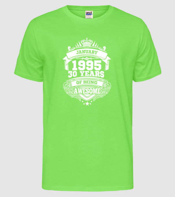 Awesome being of january 1995 model verde neon pe tricou