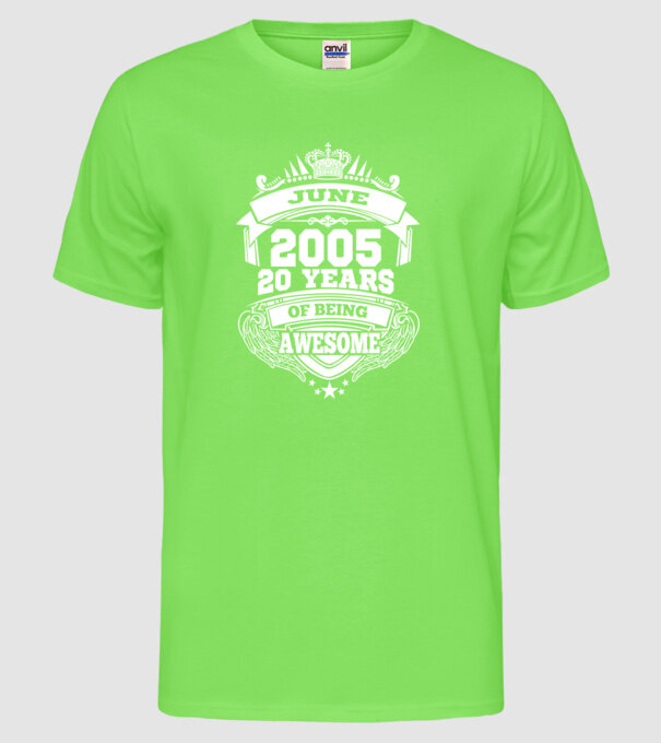 Awesome being of june 2005 model verde neon pe tricou