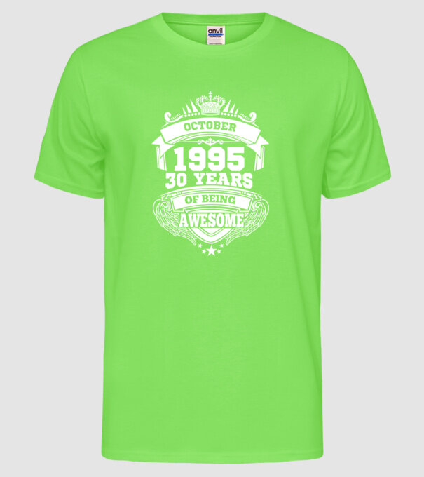 Awesome being of october 1995 model verde neon pe tricou