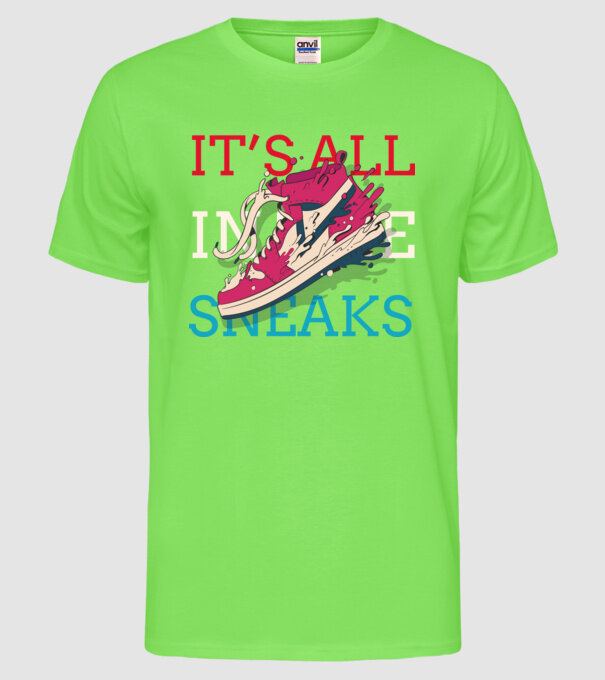 Basket B02 model verde neon pe tricou