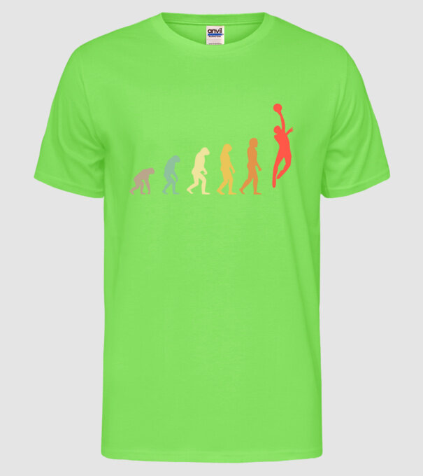 Basketball evolution model verde neon pe tricou