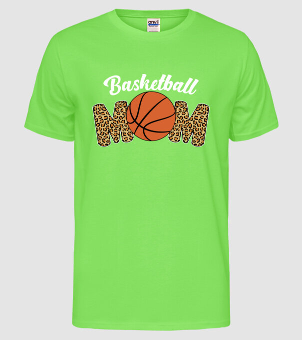 Basketball Mom model verde neon pe tricou