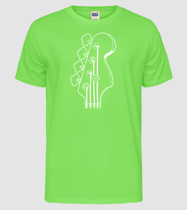 bass model verde neon pe tricou