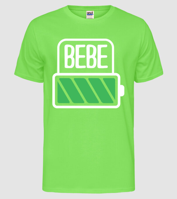 Bebe încărcat model verde neon pe tricou