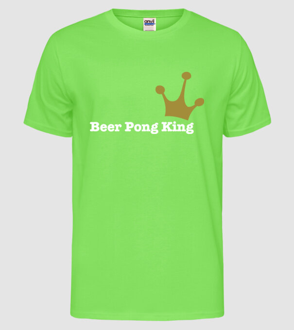 Beerpong model verde neon pe tricou