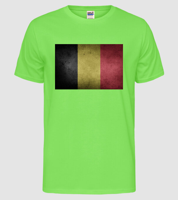 BELGIUM model verde neon pe tricou