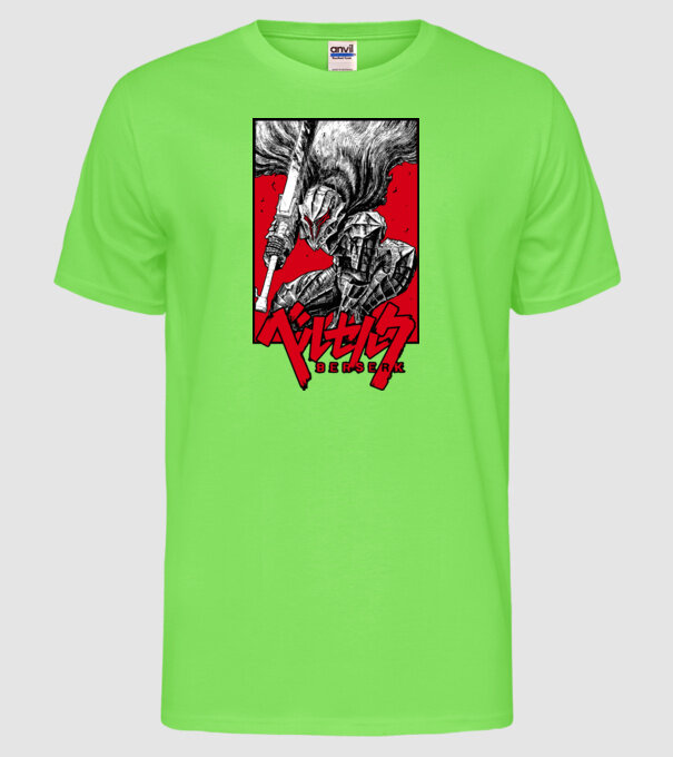 Berserk Guts model verde neon pe tricou