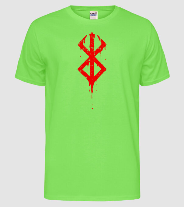 Berserk logo model verde neon pe tricou