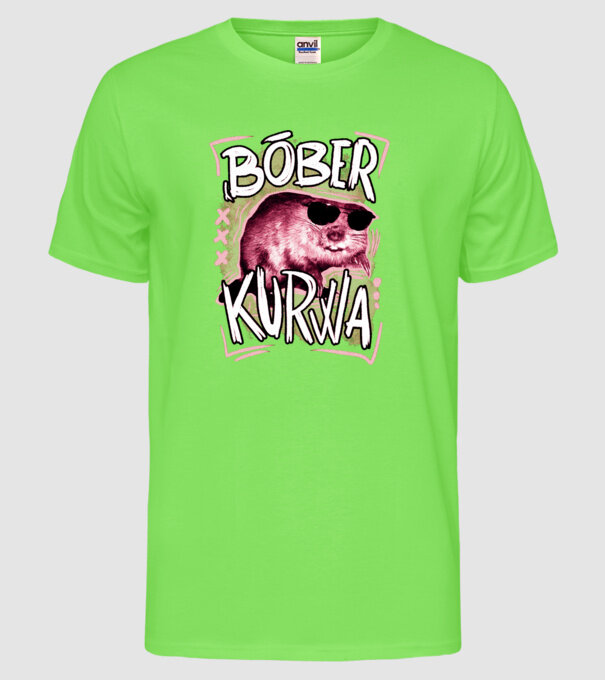 Bóber wtf model verde neon pe tricou