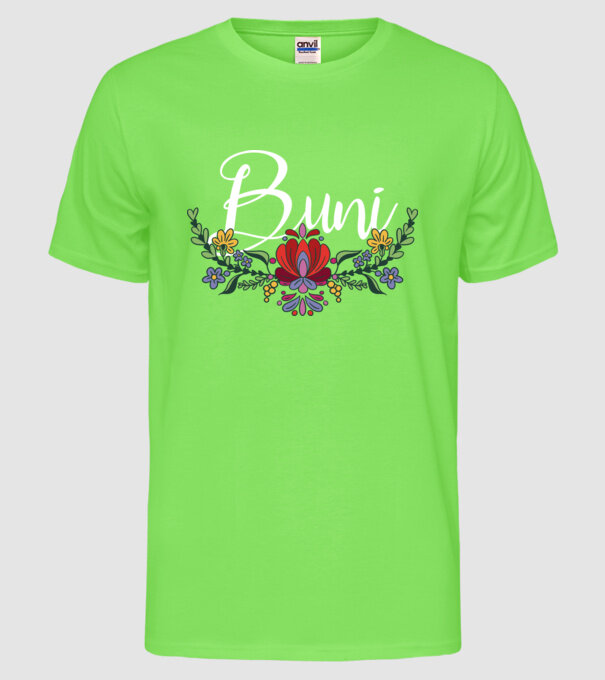 Buni model verde neon pe tricou
