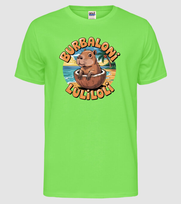 Burbaloni Luliloli model verde neon pe tricou