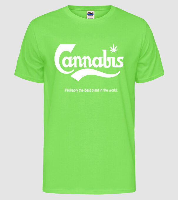 Cannabis model verde neon pe tricou