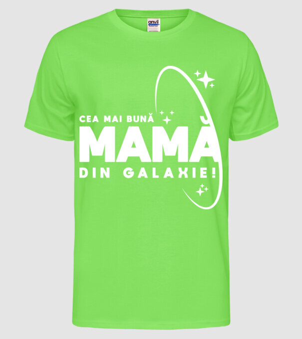 Cea mai bună bunică din Galaxie! model verde neon pe tricou