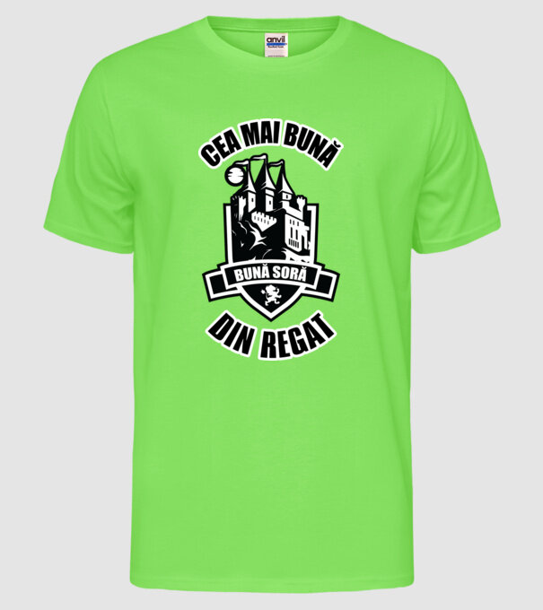 Cea mai bună soră din regat model verde neon pe tricou