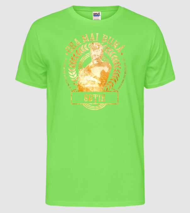 Cea mai bună soție model verde neon pe tricou