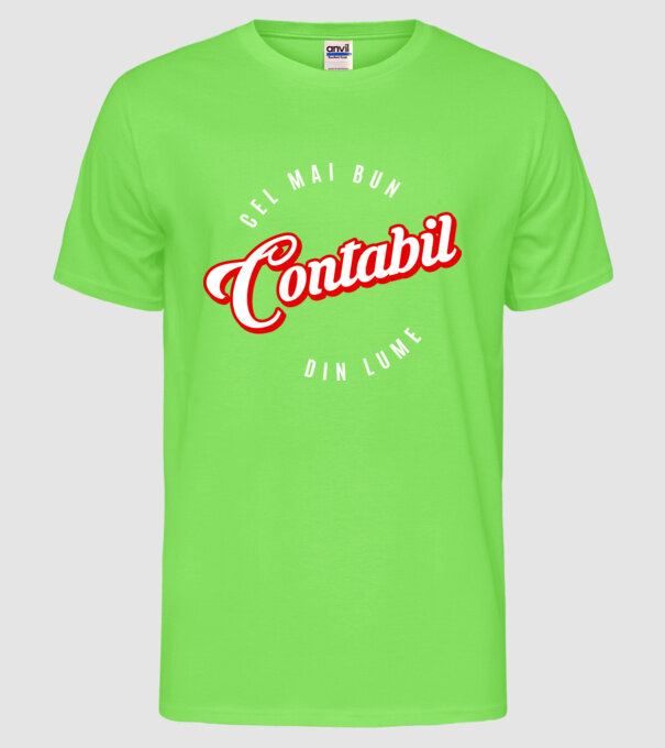 Cel mai bun CONTABIL din lume model verde neon pe tricou