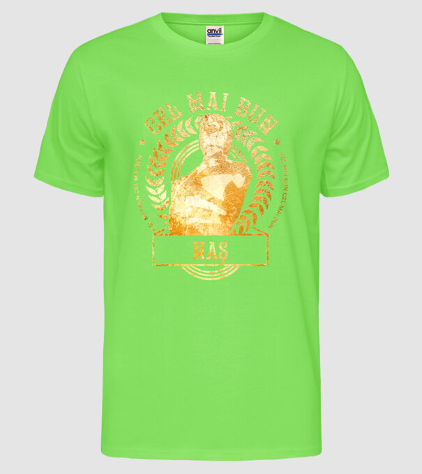 Cel mai bun naș model verde neon pe tricou