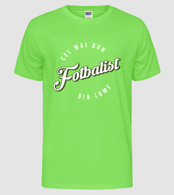 Cel mai bun Fotbalist din lume model verde neon pe tricou