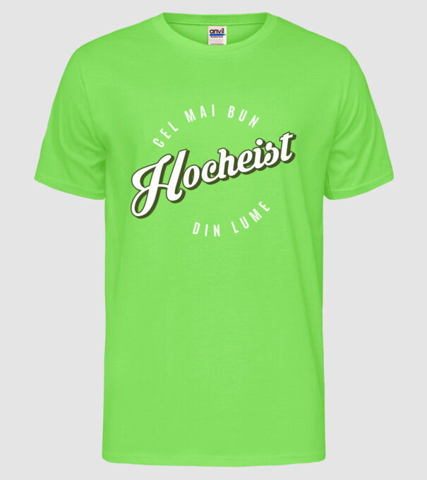 Cel mai bun Hocheist din lume model verde neon pe tricou