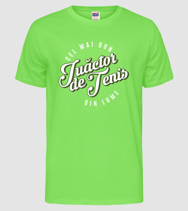 Cel mai bun Juăctor de tenis din lume model verde neon pe tricou