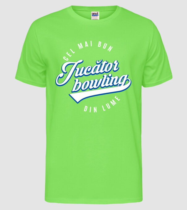 cel mai bun jucător bowling din lume model verde neon pe tricou